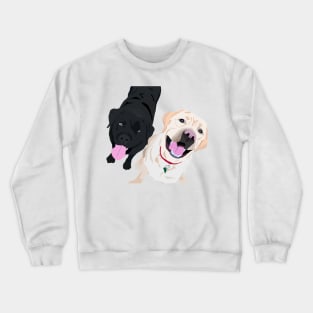 Black and Yellow lab Crewneck Sweatshirt